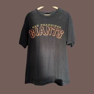 SF Giants Graphic Tee | Black & Orange | Size L | Vintage